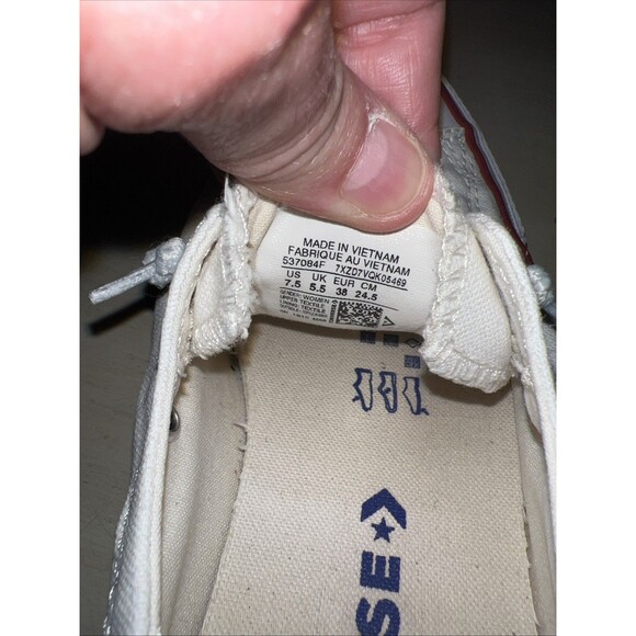 Size 7.5 - Converse Chuck Taylor All Star Shoreline Ox White W - Picture 1 of 7
